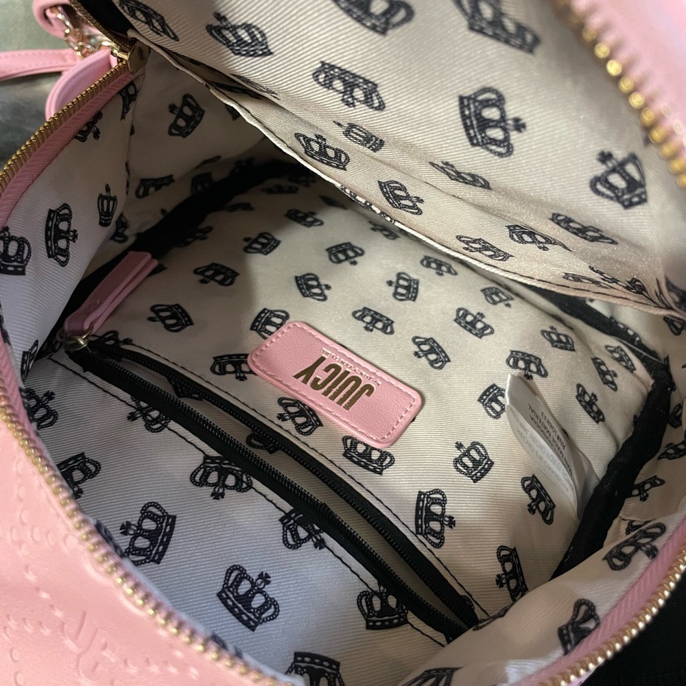 Juicy Couture Pink and Yellow Backpack with Wallet - Picture 7 of 12